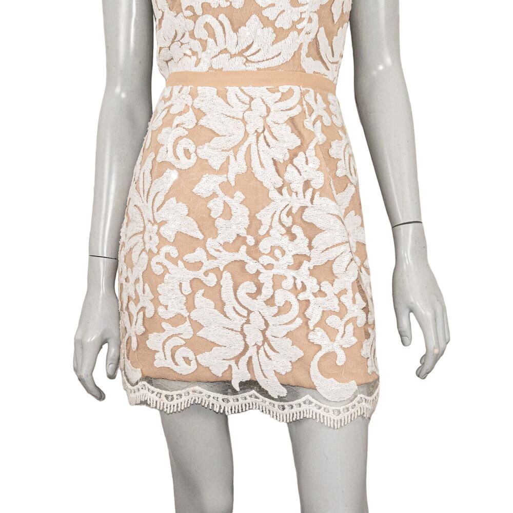 Dress The Population Women's Sequin Floral Mesh Halter Dress sz Small - Picture 9 of 15